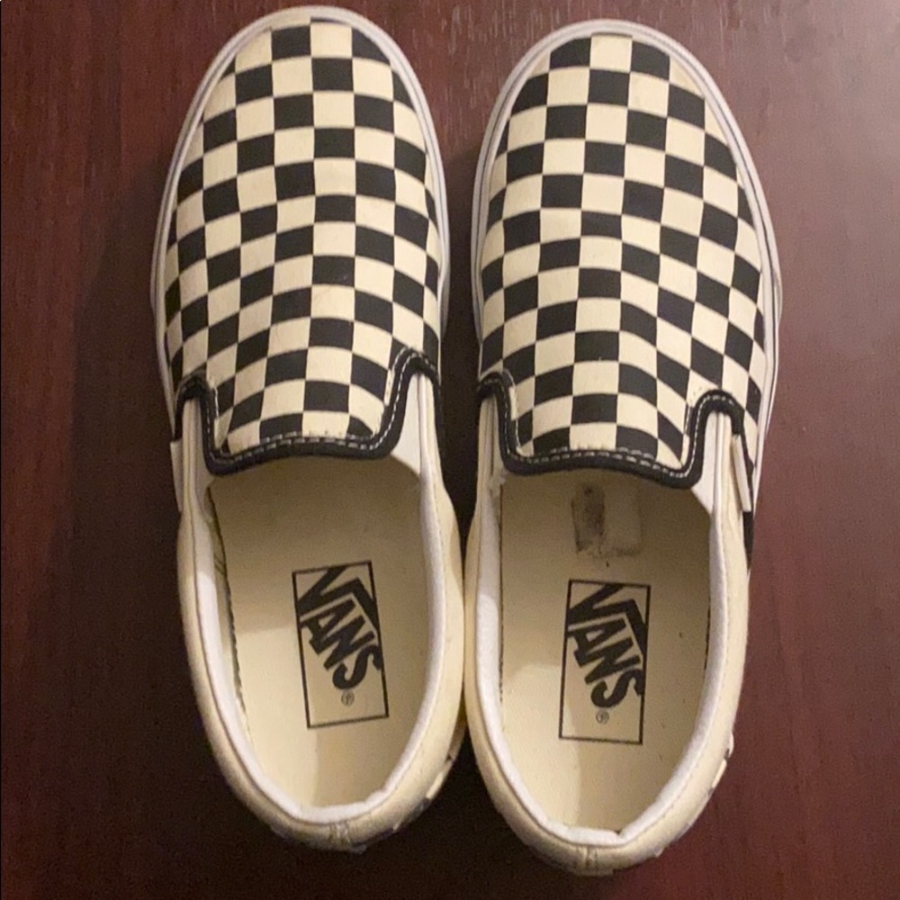 Cream colored platform vans